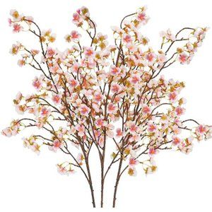 Silk Cherry Blossom Branches, 40.5in Artificial Cherry Blossom Flowers Long Stem
